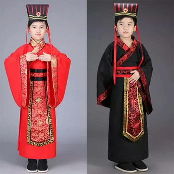 Hanfu Suknelė Senovės Kinų Tradicinių Kostiumų Vyrams, Vaikams, Boys Hanfu Cosplay Vaikų Drabužių Raudona Tang Dinastijos Šokis Vaikams
