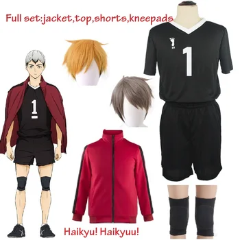 Haikyu! Haikyuu!! Inarizaki vidurinės Mokyklos Miya Atsumu Cosplay Kostiumas striukė trumpas Kostiumas Vienodas Anime Tinklinis Jersey Sportinę aprangą