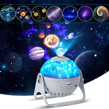 LED Star Naktį Žibintai Galaxy Projektorius 360° Pasukti Planetariumas Žvaigždėtas Dangaus Projektorius Lempos, Vaikų, Miegamojo Kambario Dekoro naktinė lempa
