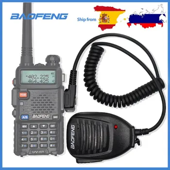 Baofeng Originalus UV-5R Mikrofonas Radijo Petį Nešiojamą Garsiakalbį Mic UV-5R Plius UV-82 BF888S Walkie Talkie Priedai