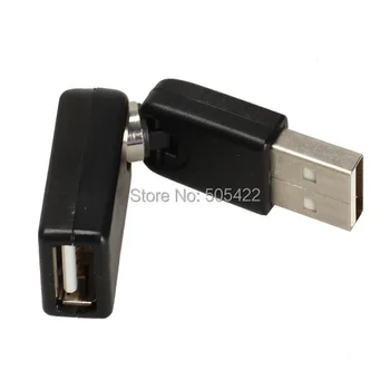 100vnt Pasukti 360 Laipsnių Pasukama Kampu USB 2.0 A Male Plug Moterų Adapteris Jungtis
