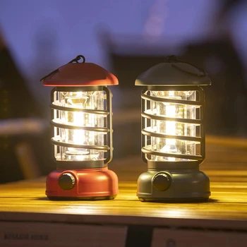 Lauko Vandeniui Nešiojamų Kempingas Žibinto Šviesą Atmosfera šviesos diodų (LED Įkrovimo Kabinti Palapinė šviesos Laipioti Pėsčiųjų lempos