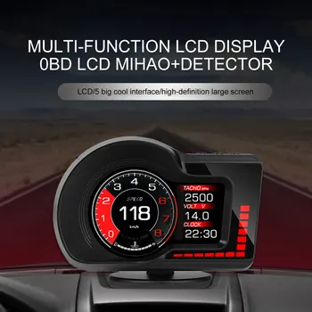 Goramsay 8 Spalvų Sparčiau Bandymo Spidometras RPM Daviklis 6 Signalo Funkcijas Automobilių Head Up Display OBD GPS Dual Sistema F15 HUD