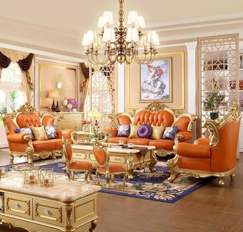 Europos odos sofos, 123 derinys prabangos kambarį aukštos kokybės medžio masyvo šampano sofa-lova, didelė vila baldai