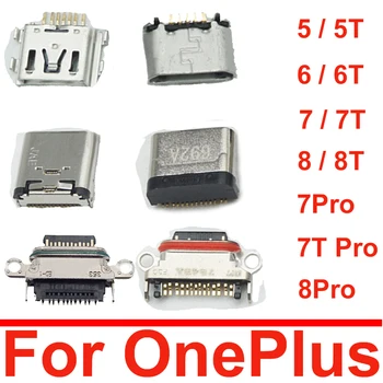 2VNT USB Įkrovimo Dokas Oneplus 7 8 Pro 1 2 3 5 6 7 8 5T 6T 7T 8T Micro Usb Kroviklis Uosto Modulio Jungties Lizdas Atsarginės Dalys