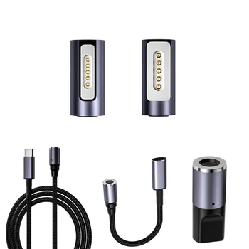Magnetinio USB C Adapteris, 8 Smeigtukai C Tipo Jungtį palaikomas USB PD 100W Greitai Įkrauti Duomenų Perdavimo Įkroviklio Kabelį Sąsiuvinis