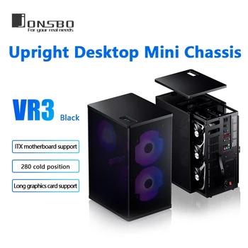 JONSBO VR3 Serverio Mažos Atveju Saugojimo All-In-One Multimedijos 4 Standžiojo Disko Važiuoklės PC Gamer Spintelė Su PCIE 3.0 Adapterio Kabelis
