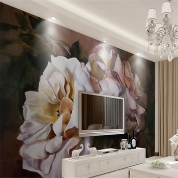 Beibehang 3D Tapetai Europos Rose Puošnus TV Fono Sienos Kambarį Miegamojo Sienų tapetai sienos 3 d papel de parede