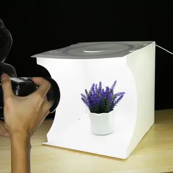 30CM Sulankstomas Nešiojamas Žiedas Šviesos Photo Box LED Apšvietimas Studija Fotografavimo Palapinė Dėžučių Rinkinys su 6 Spalvų Backdrops
