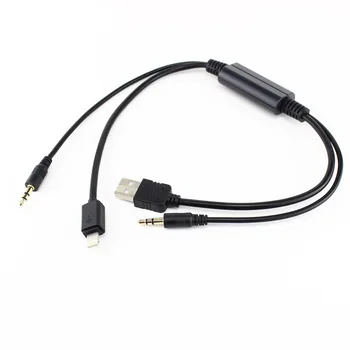 Audio Stereo Aux USB Automobilinis USB AUX Adapteris Sąsajos Kabelis BMW E82 E87 E88 E90 E91 E92 E93 E60 2004 M. Po 