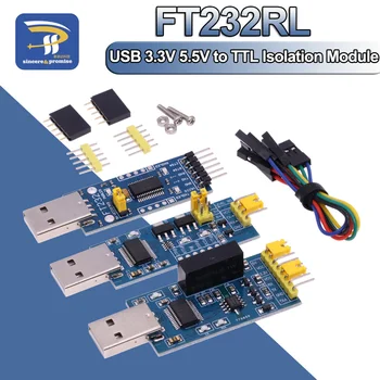 ADUM3201 FT232 Linijiniai Atskirai Nuoseklųjį Prievadą Modulis USB 3.3 V 5.5 V TTL Adapterį Atskirai FT232RL FTDI