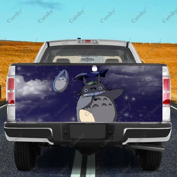 Mielas Totoro Anime Custom Automobilių Uodega Kamieno Apsaugoti Lipdukas, Decal Automobilio Gaubtu Pilno Kūno papuošalai Lipdukas, skirtas SUV visureigis Pikapas Automobilį