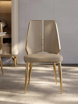 Honkongo stiliaus šviesos prabanga valgomojo kėdės, gyvenamasis kambarys, naudoti namuose, postmodernaus italų kūrybos restoranas kėdės, odinės kėdės