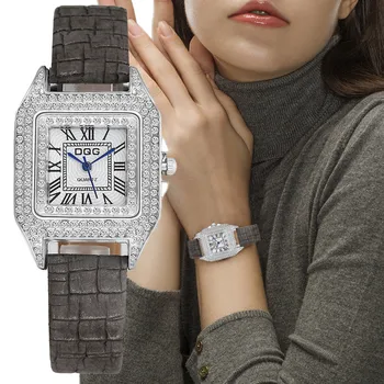 Nauji Laikrodžiai Moterims Aikštėje Rose Gold Riešo Laikrodžių Mados Odos Ženklo Laikrodžiai Ponios Kvarco Žiūrėti Laikrodis Relojes Mujer