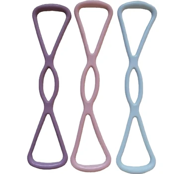 8 simbolių kamščiatraukis jogos elastingas diržas namų fitneso atviros pečių, kaklo tempimo mokymo įranga, grožio atgal traukti virvę