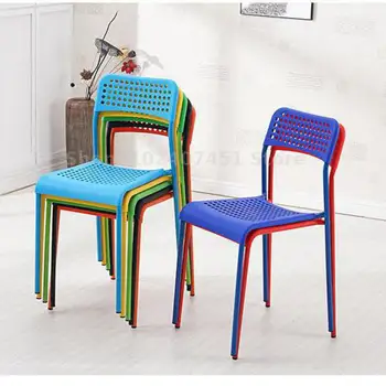 Kėdės, modernaus minimalistinio valgomojo kėdė tingus atgal kėdė laisvalaikio kėdė namų plastikinių kėdžių studentų kompiuterio kėdės, biuro kėdės