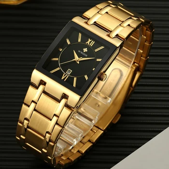 Vyrai Laikrodžiai Top Brand Prabanga WWOOR Verslo Aukso Aikštė Žiūrėti Vyrų Nerūdijančio Plieno Vyrų Laikrodis Mens Aukso Laikrodžiai Vyrams 2021