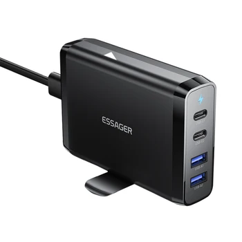 Essager GaN USB C PD Greito Įkrovimo Stoties 4 Galia Greitas Įkroviklis Saugus Energijos Tiekimas 