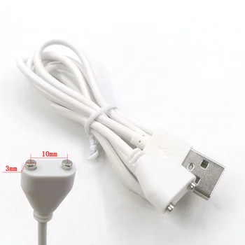 2pin 10mm Už Įkrovimo Suaugusiųjų Žaislai DC Vibratorius Magnetinio Kabelis, Laidas USB Maitinimo Įkroviklio Kabelį Sekso Produktai Sekso Mašina
