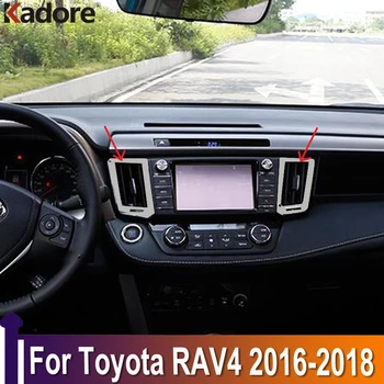 Toyota RAV4 RAV 4. 2016 m. 2017 m. 2018 m., Centras, Oro Conditonnal Ventiliacijos KINTAMOSIOS srovės Lizdo Skydelio Dangtelį Apdailos Rėmelį, Interjero Aksesuarai, Matinis