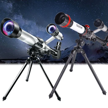 Astronomijos Teleskopas su 3 Okuliarai Dvejopo Naudojimo Mokslo Eksperimentas Monokuliariniai Stargazing Teleskopas Mokymo Įranga