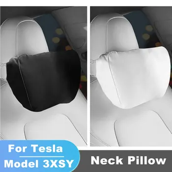 Už Tesla Model 3/Y/X/S Automobilių Reikmenys Sėdynės Pagalvėlės Kelionių Poilsio Kaklo Pagalvė suede Kaklo Pagalvė Atminties Putų Pagalvės