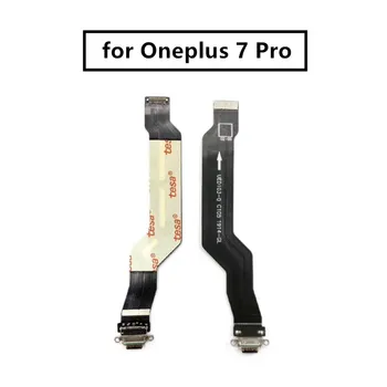 už Oneplus 7 Pro USB Įkrovimo lizdas Doko Jungtis, Flex Kabelis Pakeitimo Surinkimo Dalys telefono ekrano remontas, atsarginės dalys