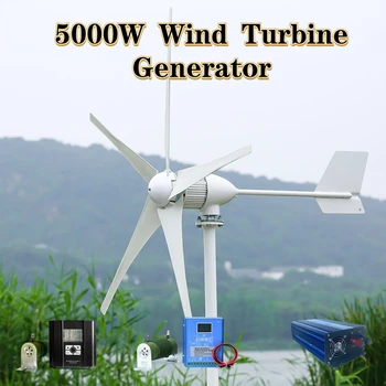 Vertikalios Ašies Vėjo Turbinos Generatorius 6000W 5000W vėjo malūnas Alternatyvių 12V 24V 48V Low RPM Namų Ūkio Naudoti Su Valdikliu