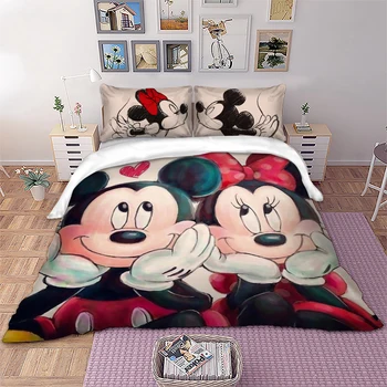 Disney Mickey Minnie Mouse Antklodė Antklode Padengti Nustatyti Patalynės Twin Pilnas Vaikų Mergaičių Berniukų Dekoras Miegamasis Gimtadienio, Kalėdų Dovana