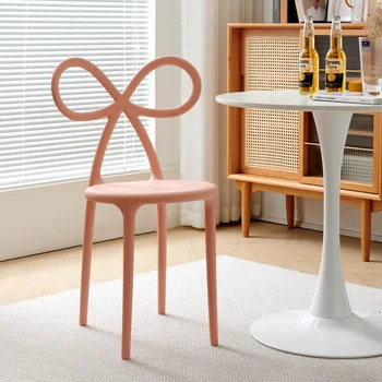 Mielas Rožinis Plastiko Valgomojo Kėdės Šiuolaikinės Šiaurės Šalių Lounge Pigūs, Valgomojo Kėdės Vieno Mados Laukia Sillas Interjero Dekoracijos
