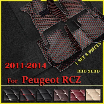 Automobilio grindų kilimėliai Peugeot RCZ 2011 2012 2013 2014 Custom auto pėdų Pagalvėlės