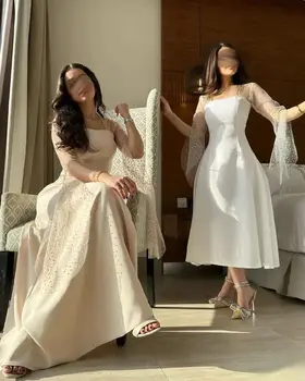 Paprasta ilgomis Rankovėmis Prom Dresses Moterų Suknelės, Šaliai, Saudo Arabija Oficialus vakarinę Suknelę