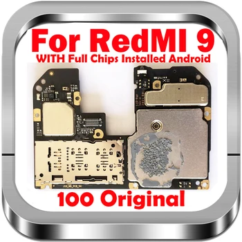 Pilna Darbo Redmi 9 Mainboard Logika Valdybos Originalus Plokštė Atrakinta Pagrindinių Grandinių Valdybos 4GB RAM 128GB 64GB ROM