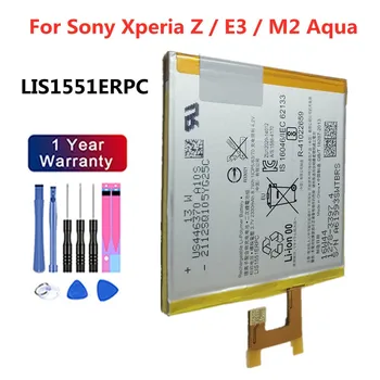 LIS1551ERPC LIS1502ERPC Telefono Baterija Sony Xperia Z / E3 / M2 Aqua S50H L36H L36i S39H TAIGI-02E Originali Pakeitimo Bateria