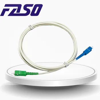 FASAS 50Pcs 1.5 Metro SC/APC-SC/UPC Vienos rūšies G657A2 Simplex 3.0 mm Skersmens Kabelį, Fiber Optic Patch Cord LSZH Balta