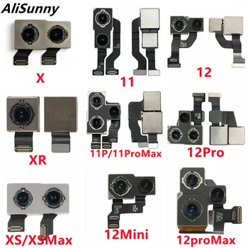 AliSunny galinė vaizdo Kamera Flex Cable for iPhone 7 8 7P 11 12 Pro Max X XS XR XSMax 12Mini Didelis Galinis Cam Juostelės Dalys