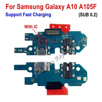 Naujas USB Doko Jungtis Įkrovikliui Uosto Krovimo Valdybos Flex Kabelis Su IC Parama spartusis įkrovimas Samsung Galaxy A10 A105F SUB 0.2