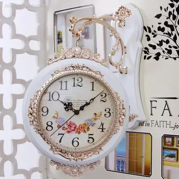Dvipusis Sieninis Laikrodis Europos stiliaus Kūrybos Žiūrėti Kambarį Ramioje Sielovados Laikrodis dvipusė Asmenybė Šiuolaikinės Mados