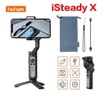 Hohem iSteady X X2 Išmanųjį telefoną Gimbal 3-Ašis Nešiojamą Stabilizatorius iPhone11Pro/Max, skirtą 