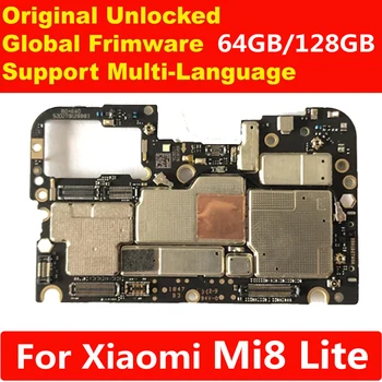 100% Originalus Mainboard Xiaomi Mi 8 Lite Mi8 Lite Plokštė Visiškai Žetonų Pagrindinės Plokštės Grandinių Kortelės Mokestis Plokštė Global Firmware