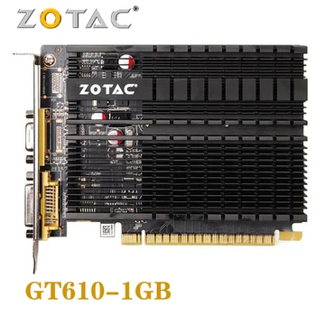 Vaizdo plokštė ZOTAC GeForce GT 610 1GB 64Bit GDDR3 vaizdo plokštės GPU Žemėlapis NVIDIA Originalus GT610 1GD3 DVI VGA PCI-E Panaudota