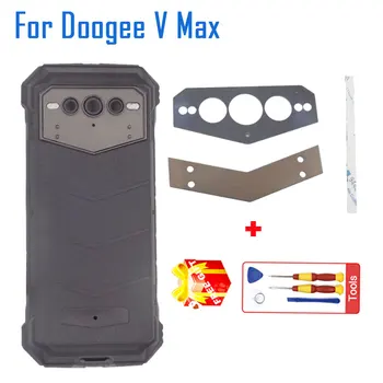 Naujas Originalus DOOGEE V Max Baterijos Dangtelis+Galinio vaizdo Kamera Blykstė, Objektyvas+Galinio vaizdo Kamera Aliuminio Apdailos Gabalas DOOGEE V Max mobilusis telefonas