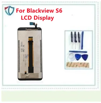 Už Blackview S6 LCD Ekranas withTouch Ekranas 100% Patikrintas Ekrano skaitmeninis keitiklis Asamblėjos Pakeitimo jutiklis blackview s6