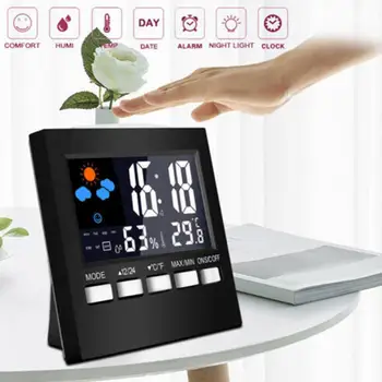 Skaitmeninis Elektroninis Laikrodis Atidėti Kalendoriaus Signalą, LED Ekranas, Veidrodis Temperatūra USB/AAA Varomas Daugiafunkcį Stalas Oras S