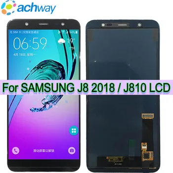 TFT / OLED Samsung Galaxy J8 2018 J800 J800FN J810 J810F LCD Jutiklinis Ekranas skaitmeninis keitiklis Ekranas Pakeisti į 