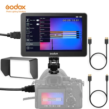 Godox GM7S 7 colių 4K Itin Aukštos raiškos Fotoaparatas DSLR Rodyti 3D LUT Jutiklinis Ekranas Vaizdo Gyventi Ekranas