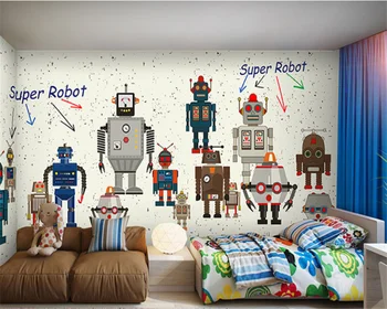 beibehang Pritaikyti naujas vaikų kambarys visame name darželio klasėje robotas foną sienos dokumentų namų dekoro