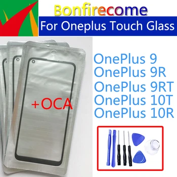 Išorinis Stiklas Oneplus 10T 10R 9 9R 9RT 5G Priekiniai Jutiklinio Ekrano Skydelis LCD Stiklinis Lęšis Su OCA Klijai Pakeitimo