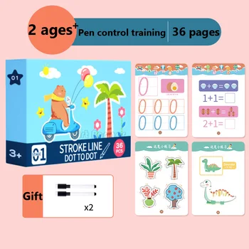 Stebuklinga Sekimo Darbaknygę Daugkartinio Naudojimo Magija Praktikoje Copybook Kontrolės Mokymo Knyga Vaikams Montessori Piešimo Švietimo Raštinės Reikmenys