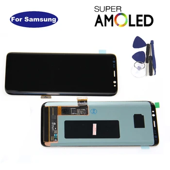 Samsung Galaxy S8 Lcd Ekranas S8 plius G950 G950F G955fd G955F G955 Pakeitimas LCD Touch skaitmeninis keitiklis Asamblėja